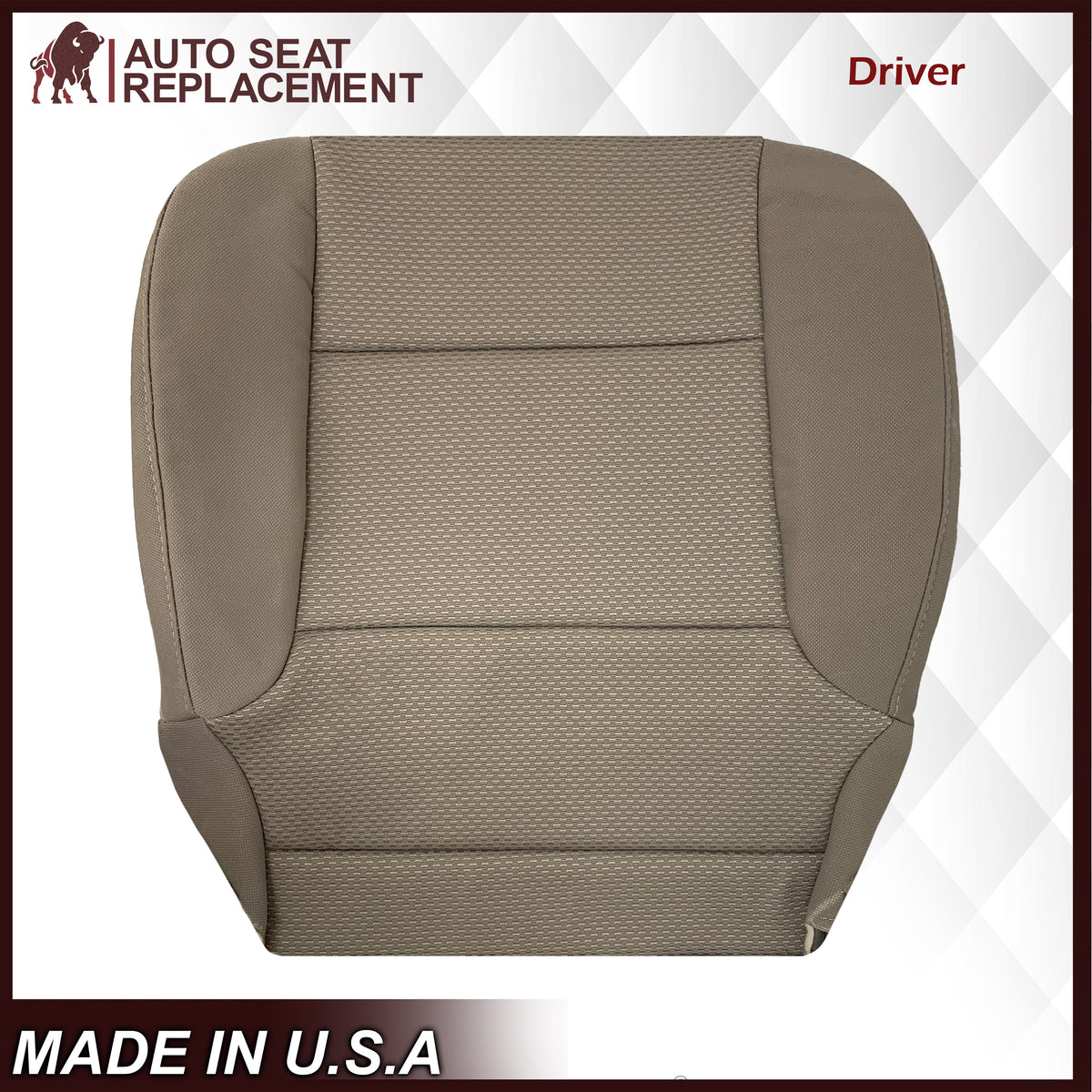 2014-2019 Chevy Silverado & GMC Sierra Cloth Fabric Seat Cover Replacement in Dune Tan OR Dark Ash Gray