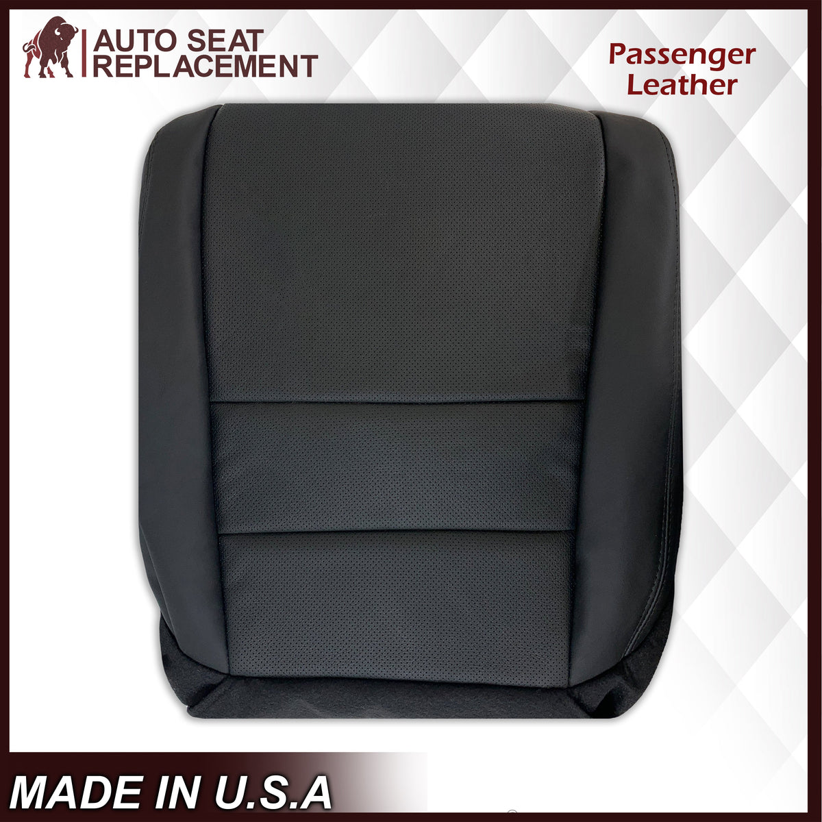 2005 - 2008 Acura TL Driver Side Bottom Seat Cover in Black Leather or Vinyl