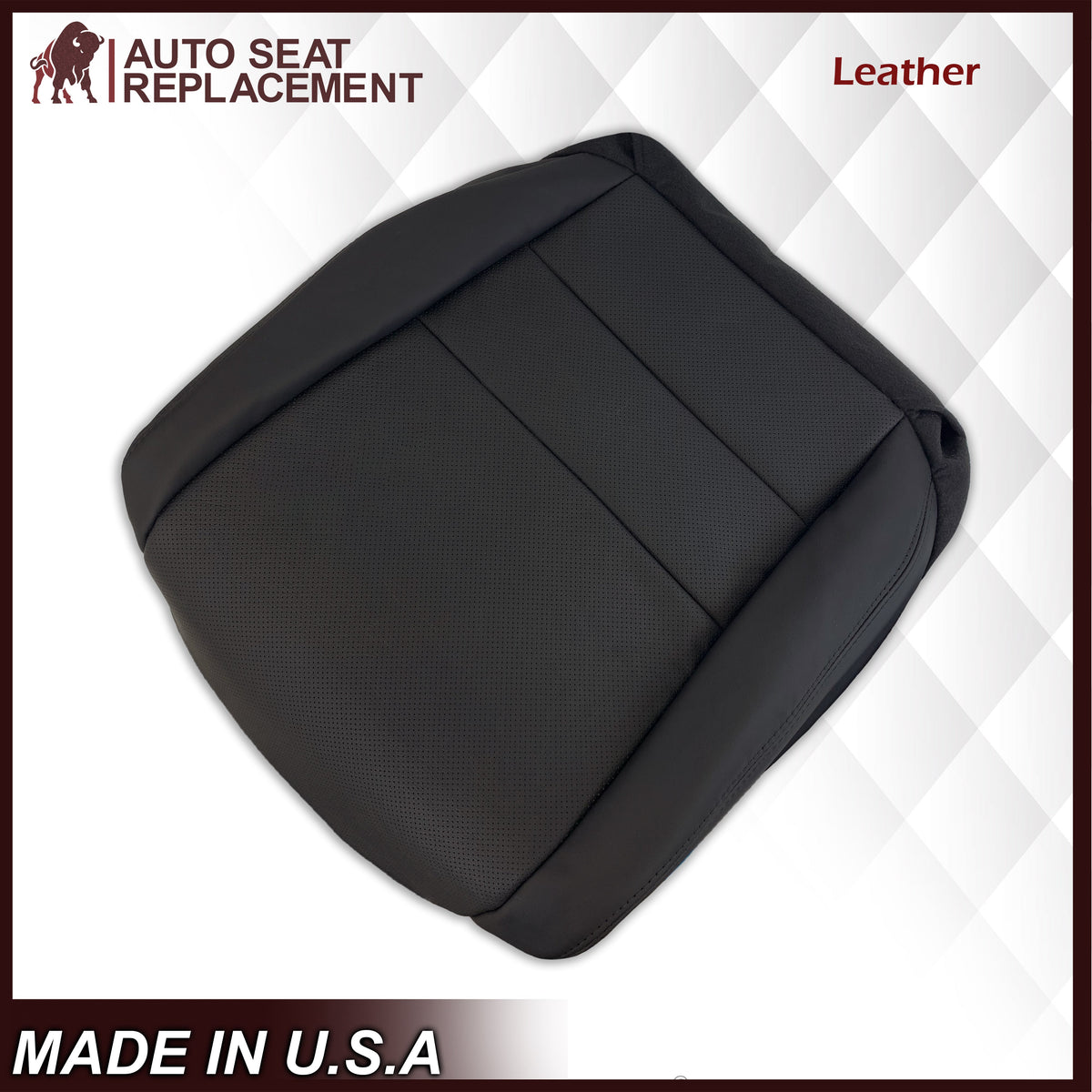 2005 - 2008 Acura TL Driver Side Bottom Seat Cover in Black Leather or Vinyl