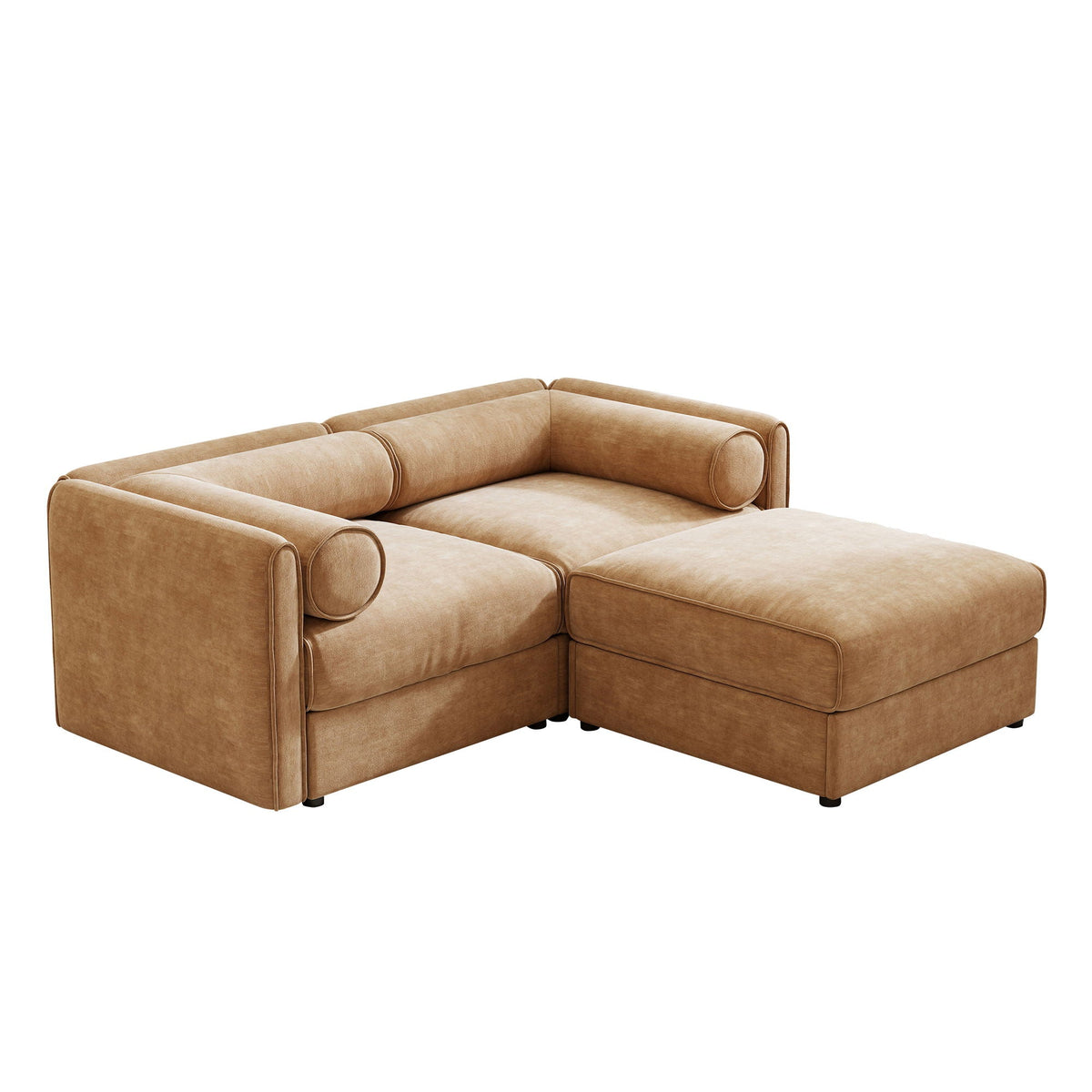 Contemporary Elegant Sofa With Storage And Ottoman