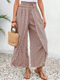 Tied Printed Wide Leg Pants