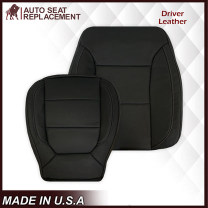 2019-2022 Chevy Silverado & GMC Sierra Non-Perforated Replacement Seat Cover in Black : Choose Your Side & Material