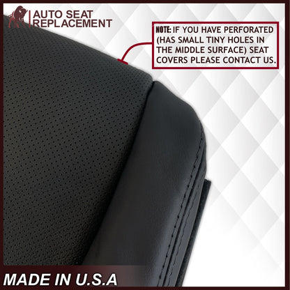 2019-2022 Chevy Silverado & GMC Sierra Non-Perforated Replacement Seat Cover in Black : Choose Your Side & Material