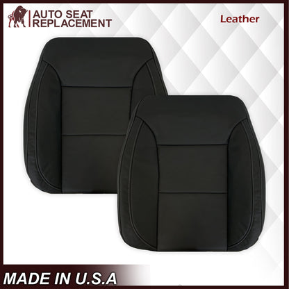 2019-2022 Chevy Silverado & GMC Sierra Non-Perforated Replacement Seat Cover in Black : Choose Your Side & Material