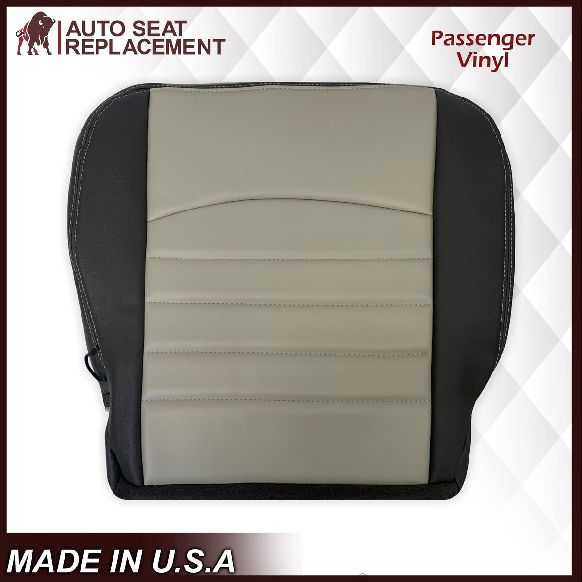 2009 2010 2011 2012 Dodge Ram Work Truck Replacement Vinyl Seat Covers 2-Tone Gray/Dark Gray: Choose your side