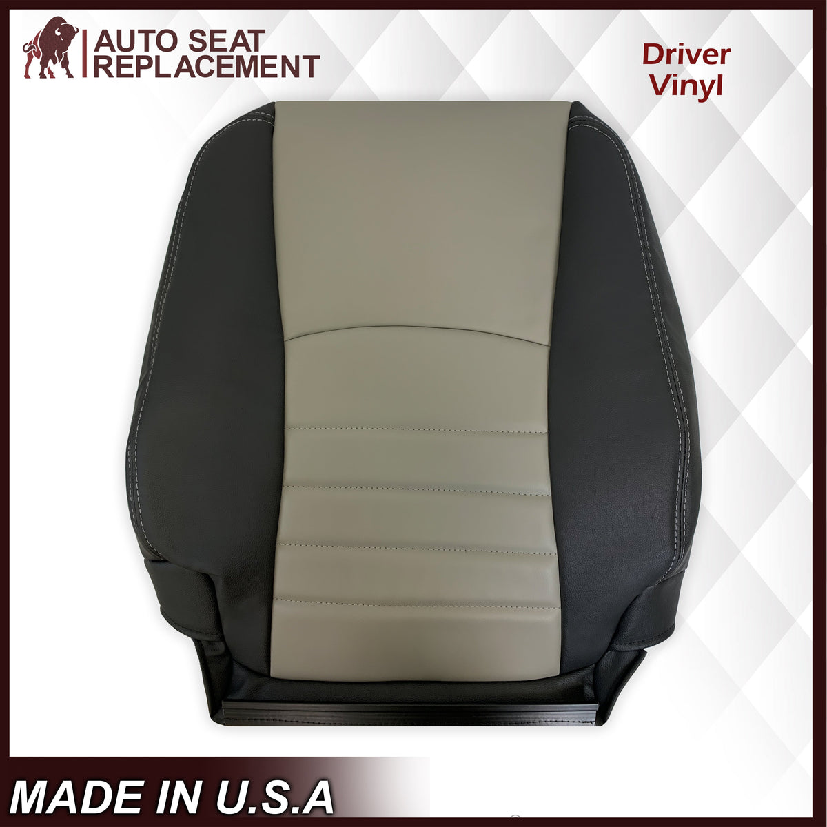 2009 2010 2011 2012 Dodge Ram Work Truck Replacement Vinyl Seat Covers 2-Tone Gray/Dark Gray: Choose your side