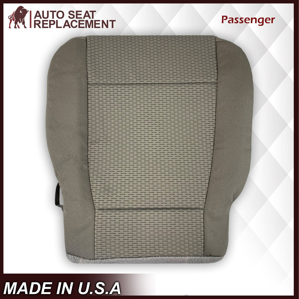 2017-2021 Ford F250 XLT Driver Or Passenger Side Cloth Replacement Seat Cover In Gray
