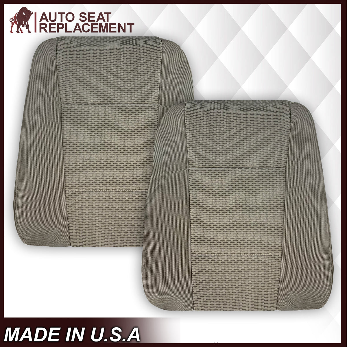 2017-2021 Ford F250 XLT Driver Or Passenger Side Cloth Replacement Seat Cover In Gray