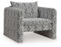 Kenbell - Accent Chair - Black / White
