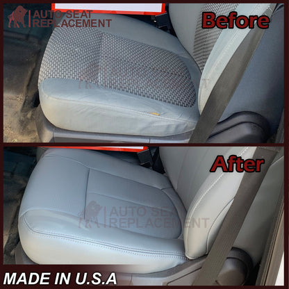2011 - 2016 Ford F250 F350 XLT Super Duty Gray Cloth Replacement Front Seat Covers