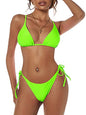 Bright Swimwear - Women's Triangle Bikini Floral String Bikini Set Two Piece Swimsuit Bathing Suits