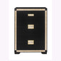 Lively - Chest With Glitter Detail And Thick Bar Handle Hardware - Black