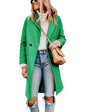 Blue Coat - Tanming Womens Notch Lapel Double Breasted Wool Blend Mid Long Pea Trench Coat