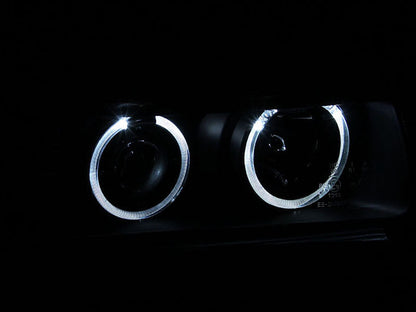 92-98 BMW 3 Series E36 2-Door Halo Headlight Pair, Anzo 121011