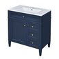 Bathroom Vanity With Top Sink, 2 Drawers & Tip Out Drawer