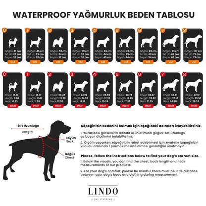 Lindo Crunch Hooded Dog Raincoat Water Resistant Outerwear