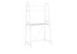 Computer Desk For Home Office, Laptop, Leaning, Storage Shelves, Contemporary & Modern - White