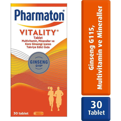 Pharmaton Multivitamin Supplement with Ginseng for Adults - Boost Energy & Vitality