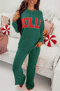 Jolly Christmas Top and Drawstring Pants Set