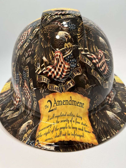 Full Brim Hard Hat Hydro Dipped THESE COLORS DON'T RUN 2ND AMENDMENT