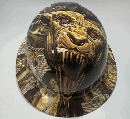 Full Brim Hard Hat Hydro Dipped Devil Dog Marines