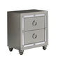 Chloe - Nightstand - Silver / Gray