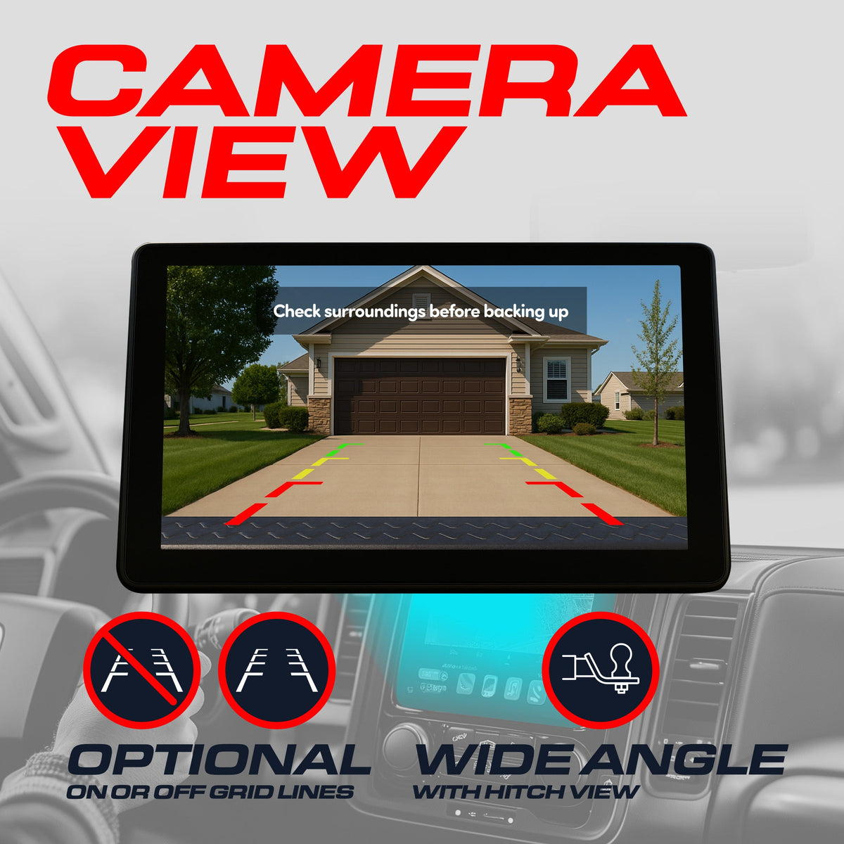 Dodge Ram (1994-2001) Black Replacement Tailgate Bezel with Backup Camera