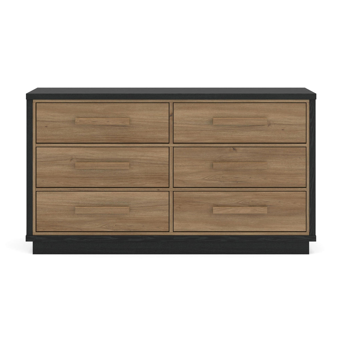 Kozmour - Six Drawer Dresser - Black / Brown