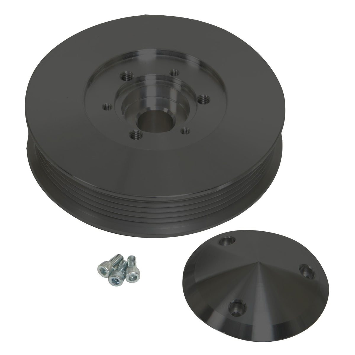 Ford Serpentine Power Steering Pulley - Press Fit - Black