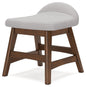 Lyncott - Home Office Desk Chair - Light Gray / Brown