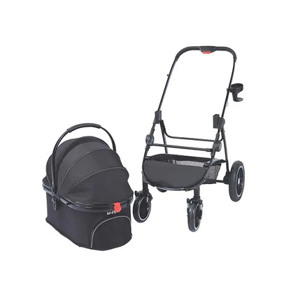 M-Pets Conquest Pet Stroller Foldable Travel Carrier for Dogs