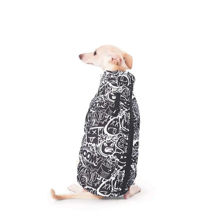 M-Pets Urbanstyle Winter Dog Jacket Black & White XLarge