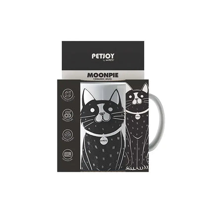 M-Pets Petjoy Moonpie Mug Black & White 350 ml