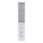 Linen Cabinet, 3 Shelves, 4 Drawers And Metal Handles - White