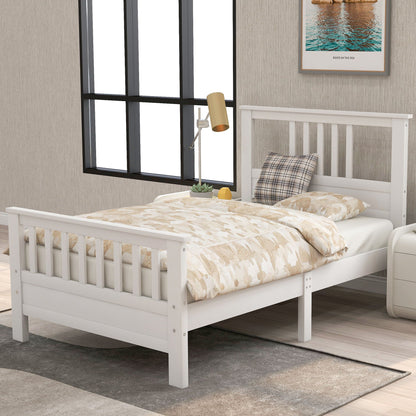Platform Bed With Paneled Headboard And Footboard