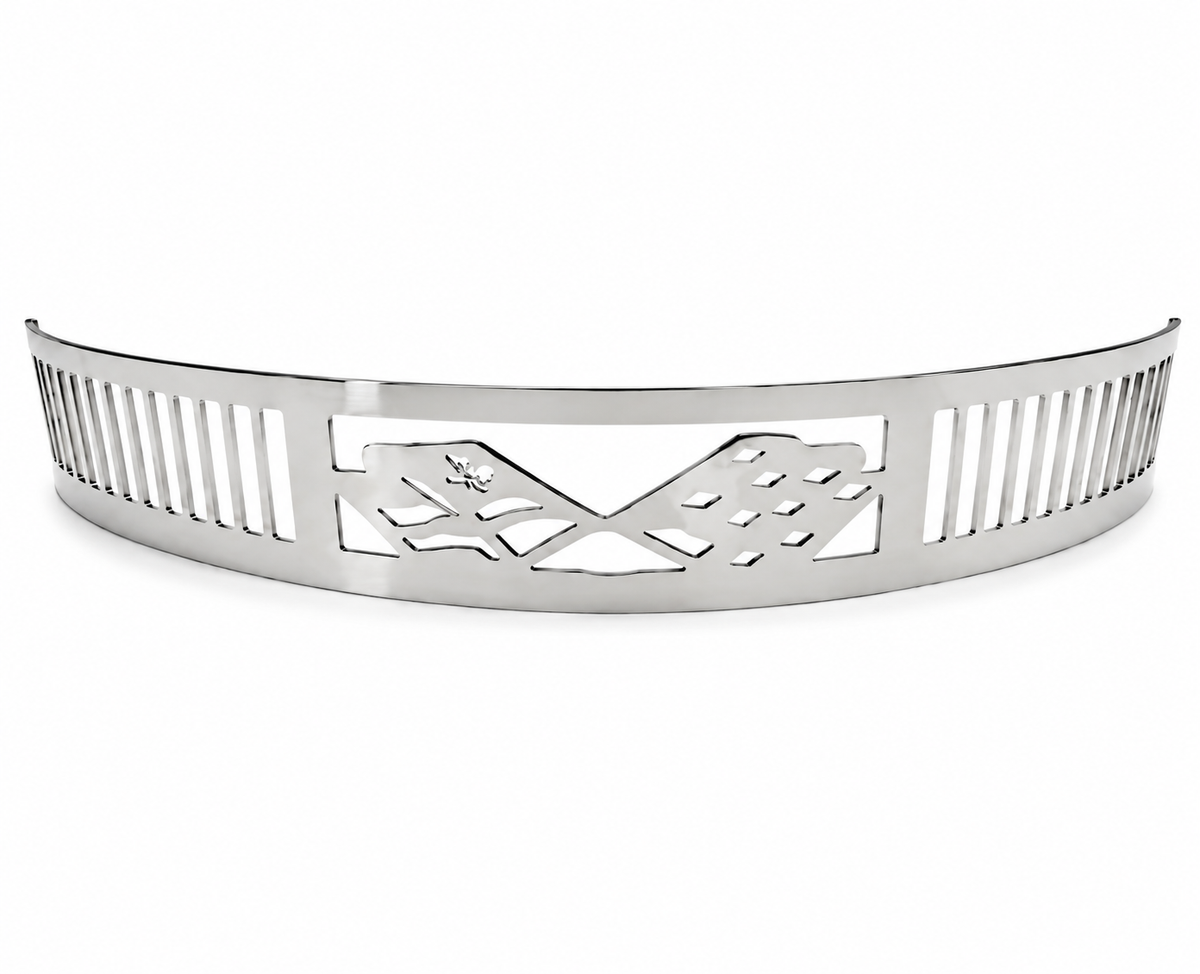 Granatelli Blingz Beauty Bandz 14" x 3" Air Cleaner Grill – Checkered Flags – 750006