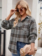 Stretchy Plaid Button-Down Shirt