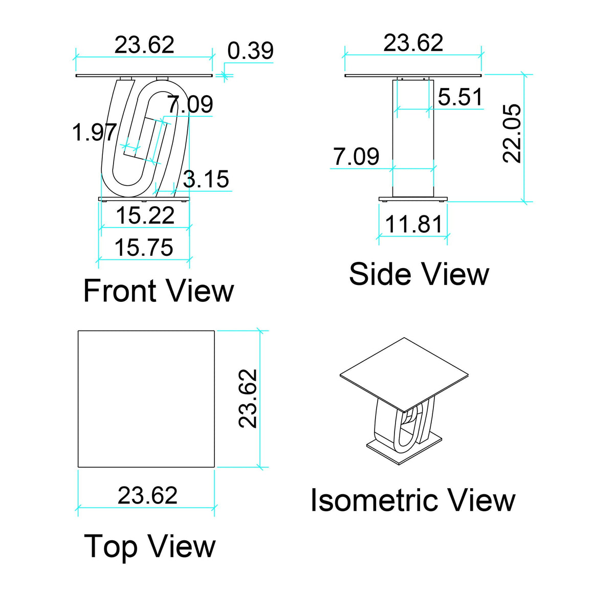 Chase - End Table Contemporary Design