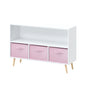 Bookcase With Collapsible Drawers, Book Display Organizer
