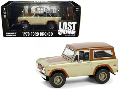 1970 Ford Bronco Gold Metallic with Brown Hood and Top  "Lost" (2004-2010) TV Series "Hollywood" Series 20 1/24 Diecast Model Car by Greenlight  free shipping USA