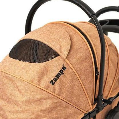 Zampa Melona Pet Stroller Khaki Folding Carrier 57x48x107cm