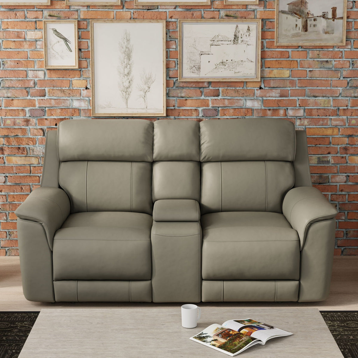 Oslo - Dual Power Reclining Loveseat With Console