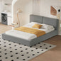 Upholstered Platform Bed, Grounded Bed With Solid Frame