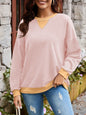 Women's Contrast Long Sleeve Sweatshirt