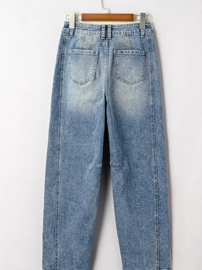 Vintage Washed Seam Detail Shift Jeans
