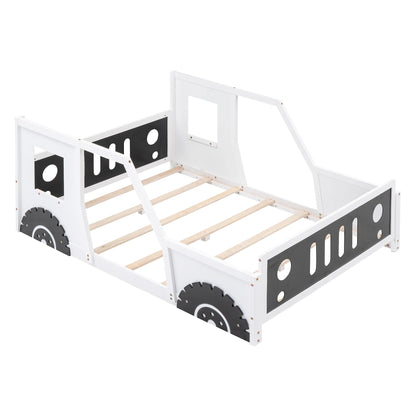 Classic Car Shaped Platform Bed With Wheels