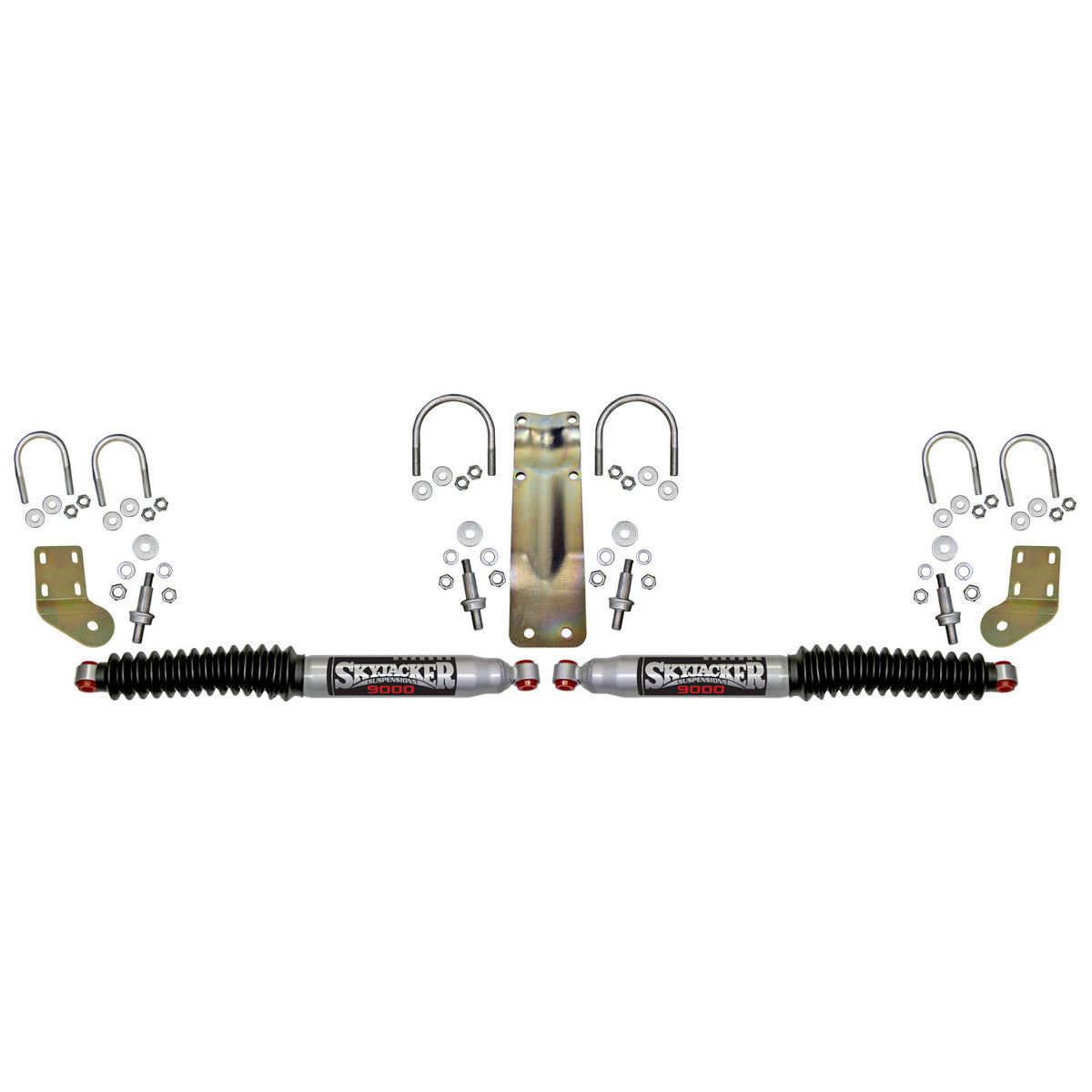 9000 Dual Stabilizer Kit With Silver Cylinders And Black Boots.