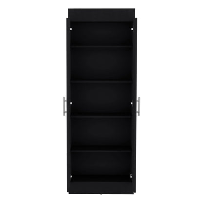 Clinton - Pantry Cabinet Kitchen Storage - Black