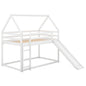 House Shape Bunk Bed With Slide And Ladder