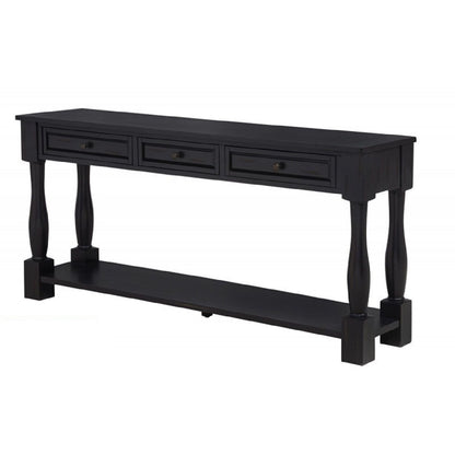 Long Console Table With Drawers And Shelf